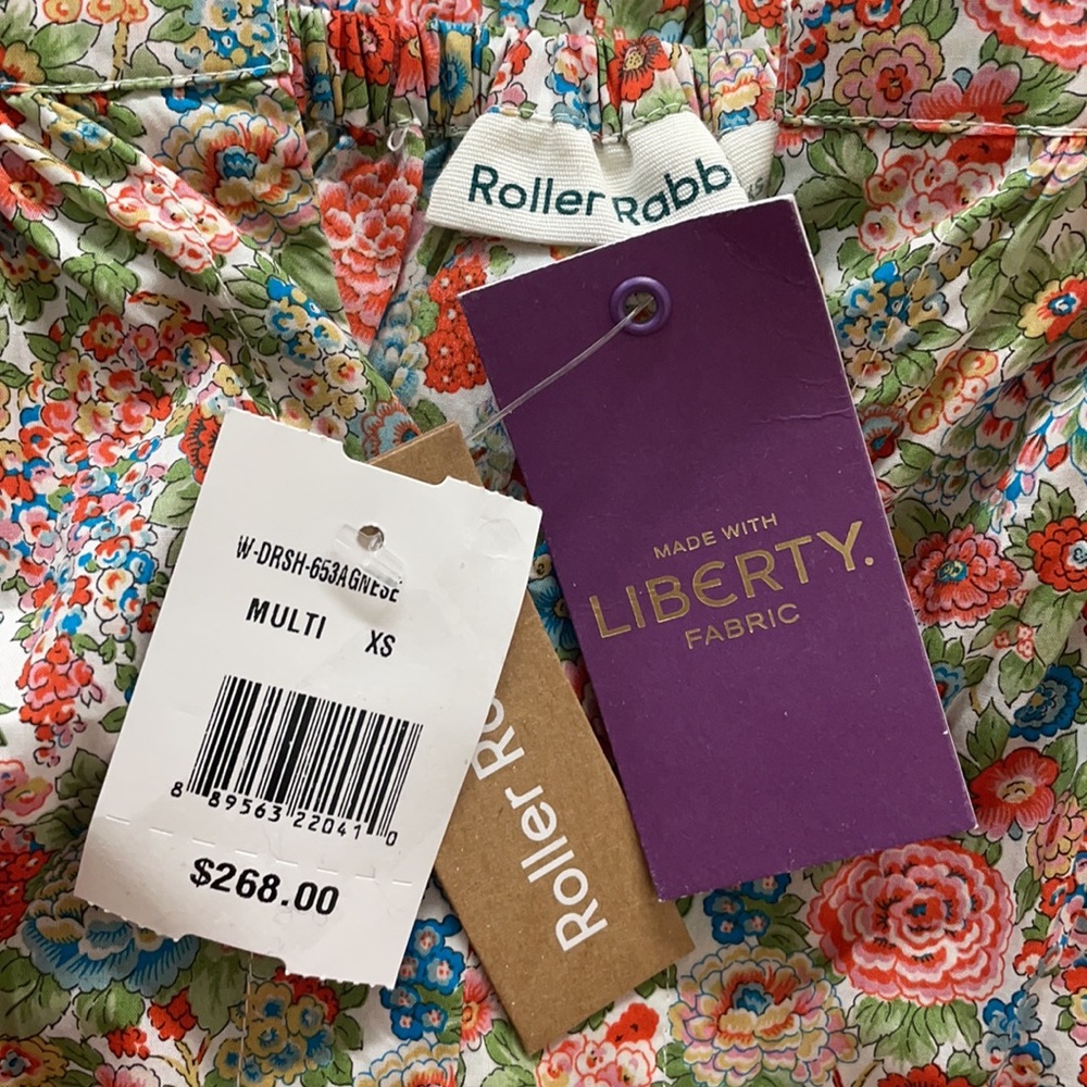 NWT Roller Rabbit Elysian Day Zara Puff Sleeve Poplin Dress - Picture 11 of 14